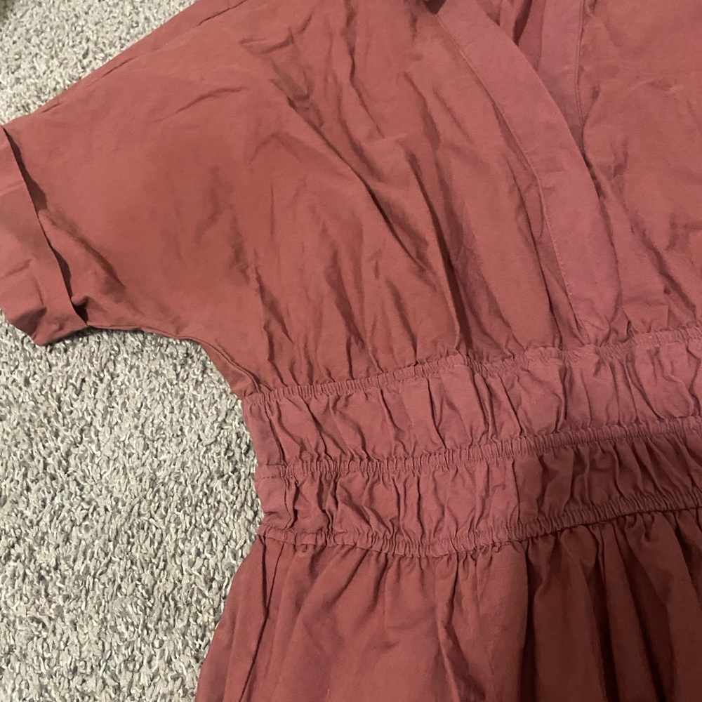 Anthropologie Rust Tiered Shirt Dress - Picture 9 of 10